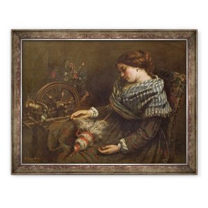 Tablou inramat - Gustave Courbet - Broderia Adormita, 70 x 90 cm
