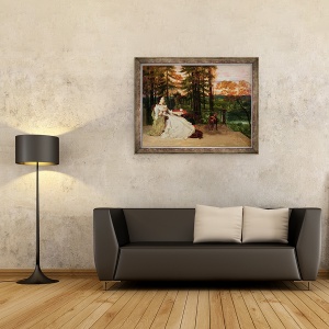 Tablou inramat - Gustave Courbet - Femeia din Frankfurt, 60 x 80 cm - Img 2