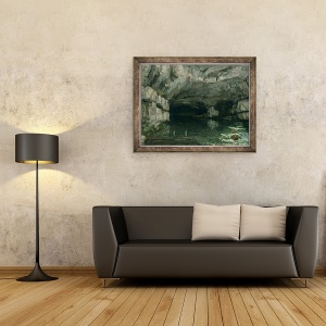 Tablou inramat - Gustave Courbet - Grota din Loue, 60 x 80 cm - Img 2