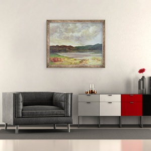 Tablou inramat - Gustave Courbet - Lacul Negru, 50 x 60 cm - Img 2