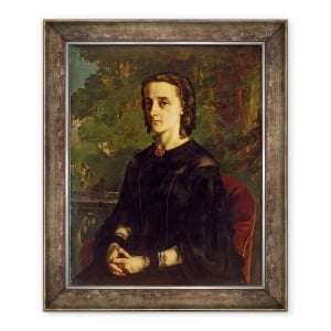 Tablou inramat - Gustave Courbet - Portretul dnei de Brayer sau Exilul Polonez, 70 x 85 cm