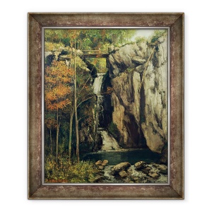 Tablou inramat - Gustave Courbet - Prapastia de la conches, 70 x 85 cm