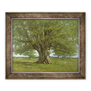 Tablou inramat - Gustave Courbet - Stejarul Flagey, 70 x 85 cm