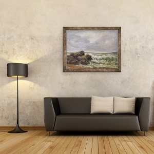 Tablou inramat - Gustave Courbet - Valul, 60 x 80 cm - Img 2