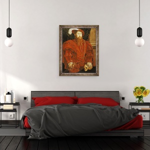 Tablou inramat - Hans Eworth - Portretul unui Gentleman al Curtii Engleze, 70 x 90 cm - Img 3