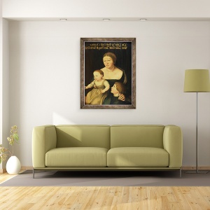 Tablou inramat - Hans Holbein the Younger - Caritate sau familia artistului, 60 x 80 cm - Img 2
