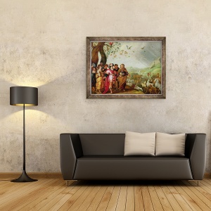 Tablou inramat - Hans III Jordaens - Arca lui Noe, 60 x 80 cm - Img 2