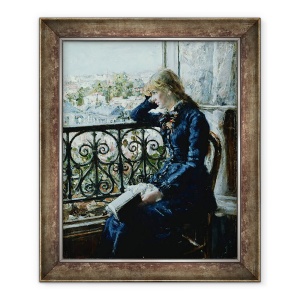 Tablou inramat - Hans Olaf Heyerdahl - La fereastra, 50 x 60 cm