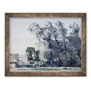 Tablou inramat - Harry Becker - Copaci - Zori, 60 x 80 cm