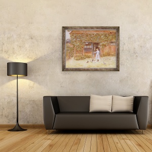 Tablou inramat - Helen Allingham - O cabana la Shere, 60 x 80 cm - Img 2