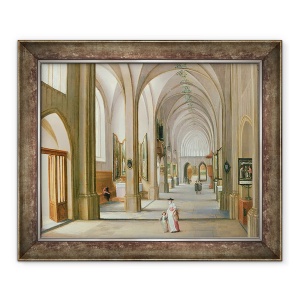 Tablou inramat - Hendrik van Steenwyck - Interiorul bisericii, 50 x 60 cm