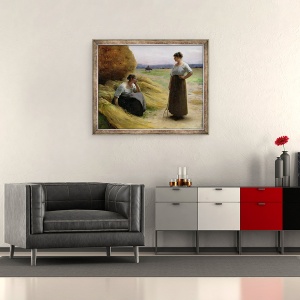 Tablou inramat - Henri Lerolle - Recoltatorii, 50 x 60 cm - Img 2