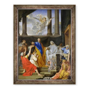 Tablou inramat - Henri Testelin - Sfantul Petru invierea Vaduvei Tabitha, 60 x 80 cm