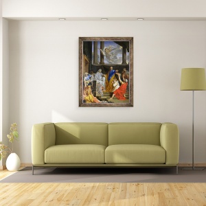 Tablou inramat - Henri Testelin - Sfantul Petru invierea Vaduvei Tabitha, 60 x 80 cm - Img 2