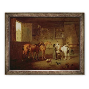 Tablou inramat - Henry Bernard Chalon - Atelierul Fierarului, 60 x 80 cm