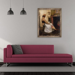 Tablou inramat - Henry John Hudson - Scrisoarea, 50 x 60 cm - Img 2