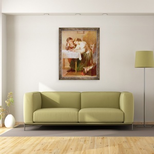 Tablou inramat - Henry Le Jeune - Scrisoarea de dragoste, 60 x 80 cm - Img 2