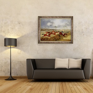 Tablou inramat - Henry Thomas Alken - Curs de cai cu obstacole I, 60 x 80 cm - Img 2