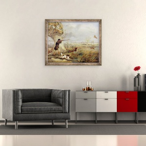 Tablou inramat - Henry Thomas Alken - Tragere rata, 70 x 85 cm - Img 2
