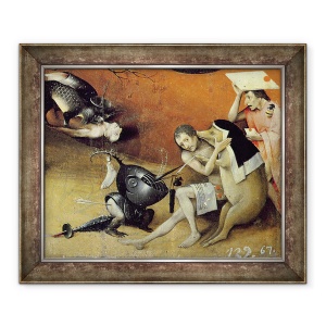 Tablou inramat - Hieronymus Bosch - Gradina deliciilor Pamantesti II, 70 x 85 cm