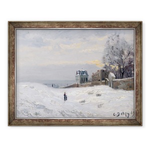 Tablou inramat - Hippolyte Camille Delpy - Zapada la Montmartre, 60 x 80 cm