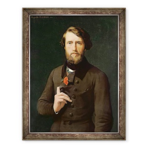 Tablou inramat - Hippolyte Flandrin - Portretul Contelui Felix dArjuzon 1800-74 1841, 60 x 80 cm