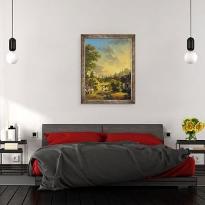 Tablou inramat - Hippolyte Lecomte - intalnire intre Napoleon I 1769-1821 si Ferdinand al III-lea 1769-1824 Mare Duce de Toscana la Wurtzburg, octombrie 1806, 70 x 90 cm - Img 3