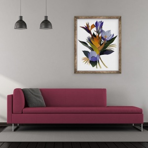Tablou inramat - Hiroyuki Izutsu - Flori Ascutite., 50 x 60 cm - Img 2