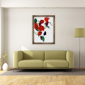 Tablou inramat - Hiroyuki Izutsu - Trandafir rosu, 70 x 90 cm - Img 2