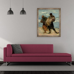 Tablou inramat - Honore Daumier - Salvarea, 50 x 60 cm - Img 2