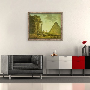 Tablou inramat - Hubert Robert - Accidentul, 50 x 60 cm - Img 2