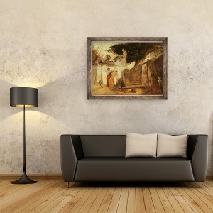 Tablou inramat - Hubert Robert - Spalator intr-o gradina, 60 x 80 cm - Img 2