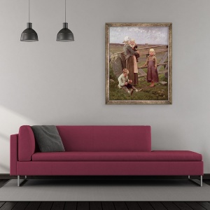Tablou inramat - Hugo Salmson - Poarta Dalby, Skane, 50 x 60 cm - Img 2