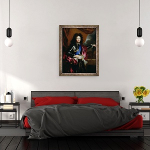 Tablou inramat - Hyacinthe Francois Rigaud - Portret De Ludovic al Frantei 1682-1712 Duce de Burgundia, 70 x 90 cm - Img 3