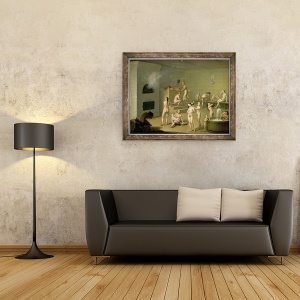 Tablou inramat - I. Letunov - Baie rusa, 60 x 80 cm - Img 2