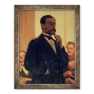 Tablou inramat - Ilya Efimovich Repin - Nikolai Andreevici Rimsky-Korsakov 1844-1908, de la compozitori slavoni, 70 x 90 cm