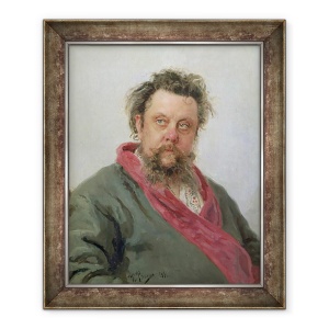 Tablou inramat - Ilya Efimovich Repin - Portret De Modest Petrovich Moussorgsky 1839-81 1881, 70 x 85 cm