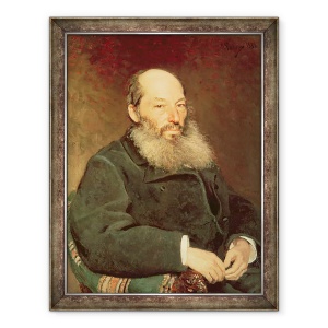 Tablou inramat - Ilya Efimovich Repin - Portretul lui Afanasy Fet 1820-92, 60 x 80 cm