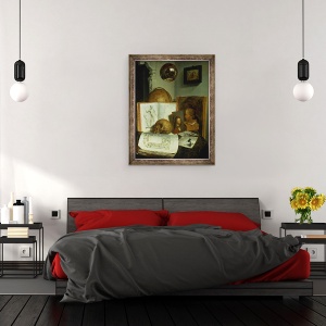 Tablou inramat - Isaac Luttichuys - Vanitas, 70 x 90 cm - Img 3