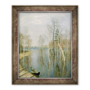 Tablou inramat - Isaak Ilyich Levitan - Primavara, apa mare, 50 x 60 cm