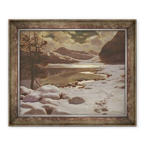 Tablou inramat - Ivan Fedorovich Choultse - Lumina lunii in timpul iernii, 70 x 85 cm