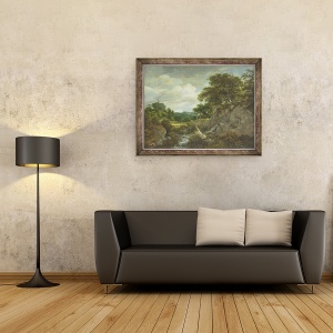 Tablou inramat - Jacob Isaaksz - Biserica de pe deal, 60 x 80 cm - Img 2