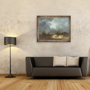 Tablou inramat - Jacob Isaaksz - Furtuna, 60 x 80 cm - Img 2