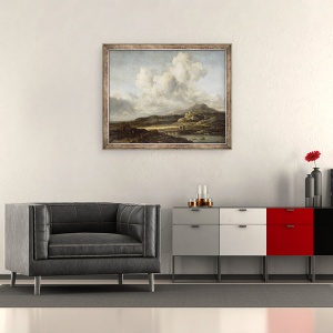 Tablou inramat - Jacob Isaaksz - Peisaj soare, 70 x 85 cm - Img 2