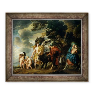 Tablou inramat - Jacob Jordaens - Zborul in Egipt, 70 x 85 cm