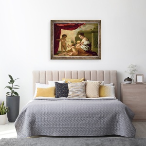 Tablou inramat - Jacques Blanchard - Alegorie de caritate, 70 x 90 cm - Img 3