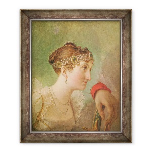 Tablou inramat - Jacques Louis David - Ducesa de Rochefoucauld si mana lui Eugène de Beauharnais, 70 x 85 cm