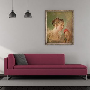 Tablou inramat - Jacques Louis David - Ducesa de Rochefoucauld si mana lui Eugène de Beauharnais, 70 x 85 cm - Img 2