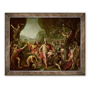Tablou inramat - Jacques Louis David - Leonidas la Termopile, 480 i.Hr., 70 x 90 cm