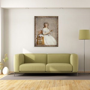 Tablou inramat - Jacques Louis David - Madame de Pastoret si Fiul ei, 60 x 80 cm - Img 2